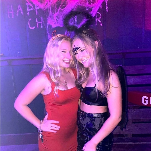 Black Angel Costume Wings and Halo - Picture 4 of 4